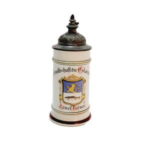 Porcelain Stein, German Beer Stein, Society of Eslarners