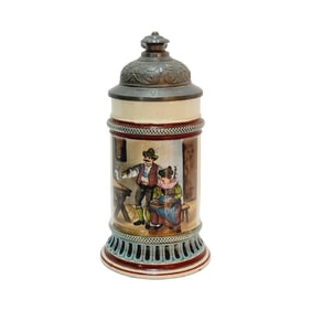 Reinhold Hanke #948, German Beer Stein, Festive German Couple