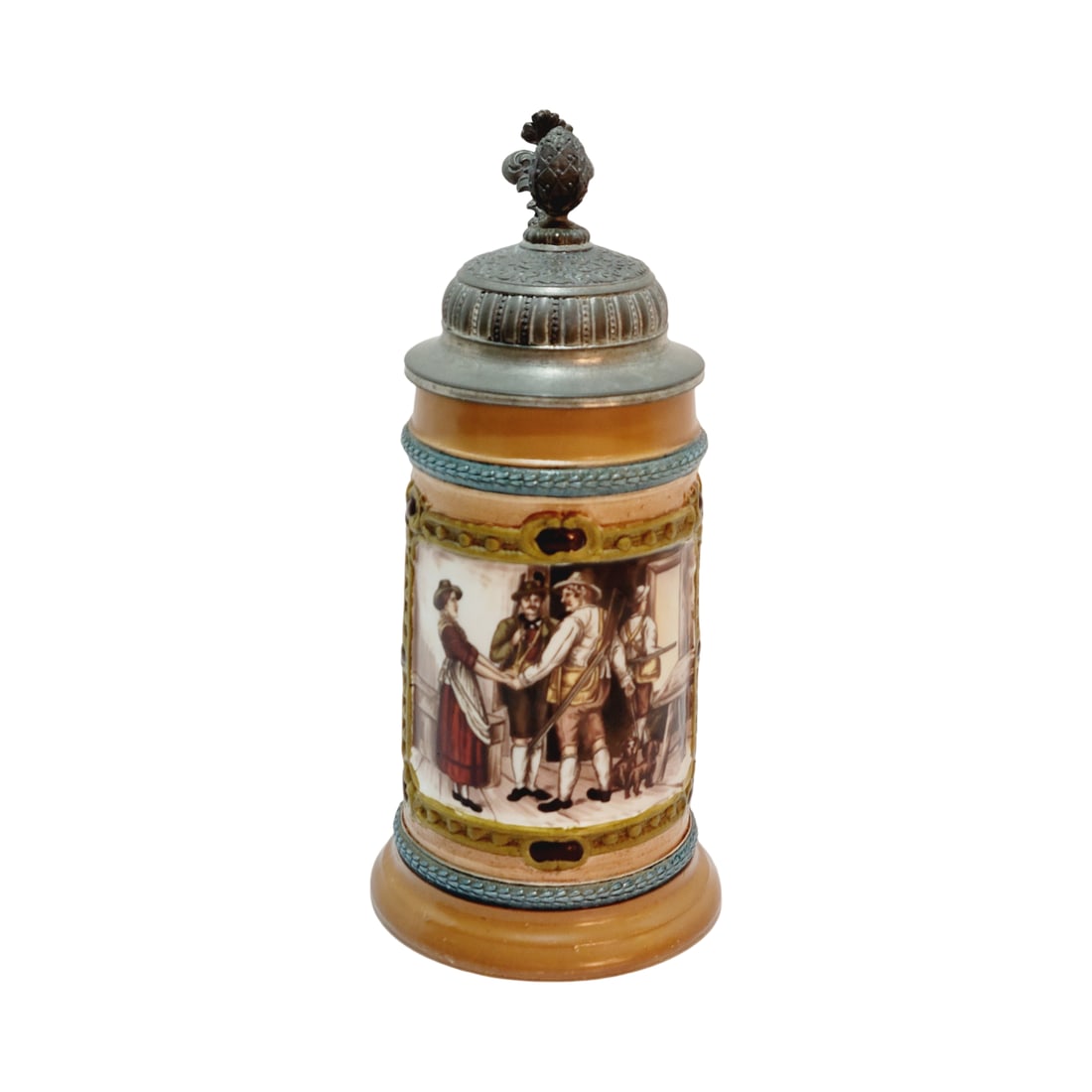 Hauber & Reuther #18/46,  German Beer Stein, A Hunter's Farewell (1 of 13)