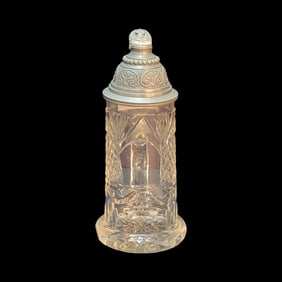 Glass Stein, German Beer Stein, Fancy Cut Stein