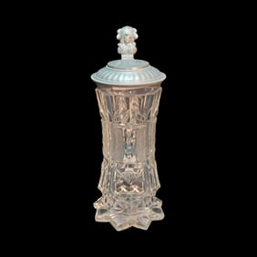 Glass Stein, German Beer Stein, Concave Slender Stein