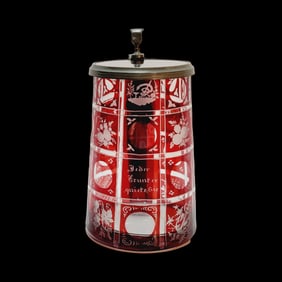 Glass Stein, German Beer Stein, Presentation Stein with Verse