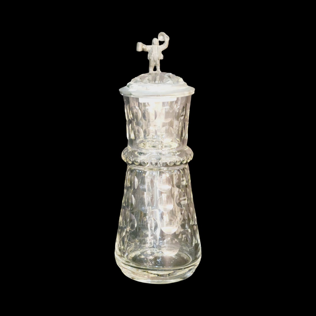 Glass Stein, German Beer Stein, Dimple Stein (1 of 4)