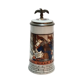 Mettlach #2833E, German Beer Stein, I Had a Comrade