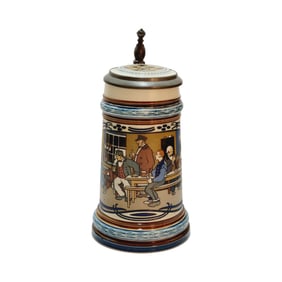 Mettlach #2682, German Beer Stein, Bowling Stein