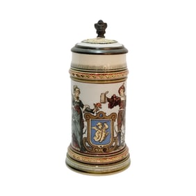 Mettlach #1725, German Beer Stein, Lovers