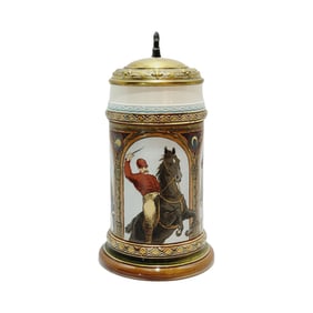 Mettlach #1733, German Beer Stein, The Jockey