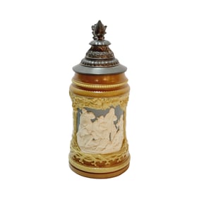 Mettlach #812, German Beer Stein, Hunting Stein