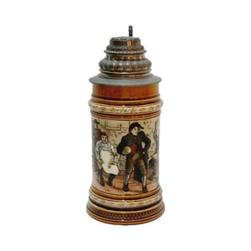 Mettlach #1403, German Beer Stein, Bowling Stein