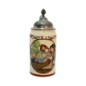 Mettlach #1909/1178, German Beer Stein, Wein Stein