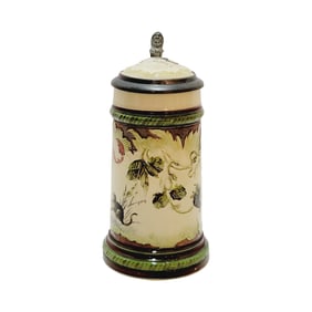 Mettlach #2184/966, German Beer Stein, Gnomes Drinking and Playing