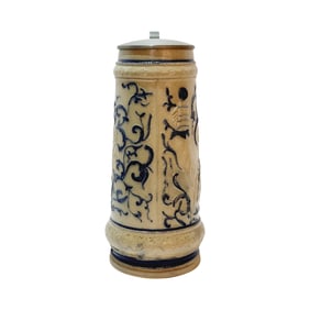Whites of Utica #8, American Beer Stein, Tyrolean holding up Stein