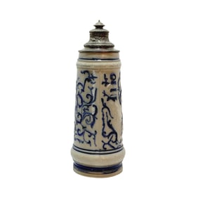 Whites of Utica #8, American Beer Stein, Tyrolean holding up Stein