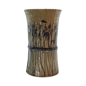 Whites of Utica, American Pottery, Cattail Umbrella Stand