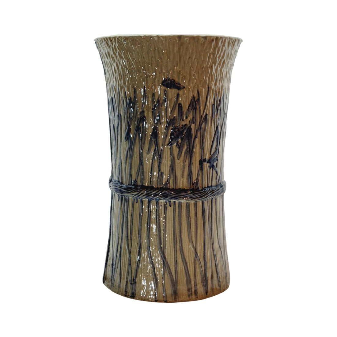 Whites of Utica, American Pottery, Cattail Umbrella Stand (1 of 8)