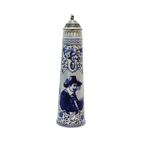 Royal Bonn Delft #4799/122, German Beer Stein, Early Dutch Portrait Stein