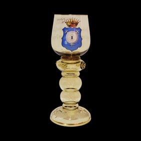 Bohemian Glass, German Roemer Glass, H. Count Reichenbach-Goschutz!(XX.XX) Xai s/l Friedrich Leopold