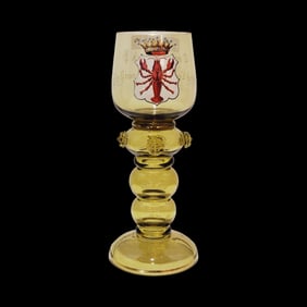 Bohemian Glass, German Roemer Glass, Count. von Raczek! s/l Friedrich Leopold Prince of Prussia!