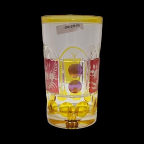 Art Nouveau Glass, German Cut Glass, Floral & Oval Design Glass