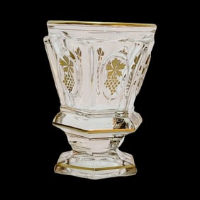 German Miniature Beaker, German Footed Beaker, 6 Sided Footed Beaker
