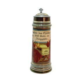 Simon Peter Gerz #1383, German Beer Stein, Two Monks
