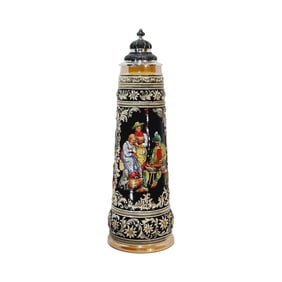 Gerz Stein, German Beer Stein, The Zither Player
