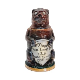 Matthias Girmscheid #101, German Character Stein, Dog with Verse