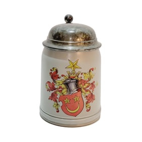 Mettlach #285, German Beer Stein, Coat of Arms Stein