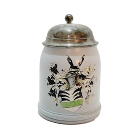 Mettlach #285, German Beer Stein, Coat of Arms Stein