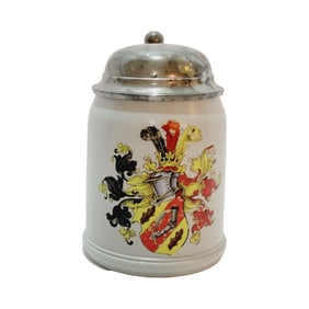 Mettlach #285, German Beer Stein, Coat of Arms Stein