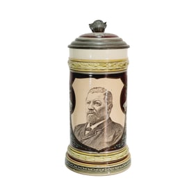 Mettlach #1997, German Beer Stein, George Ehret Brewery