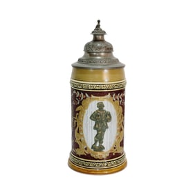 Mettlach #2276, German Beer Stein, Gooseman of Nuremberg