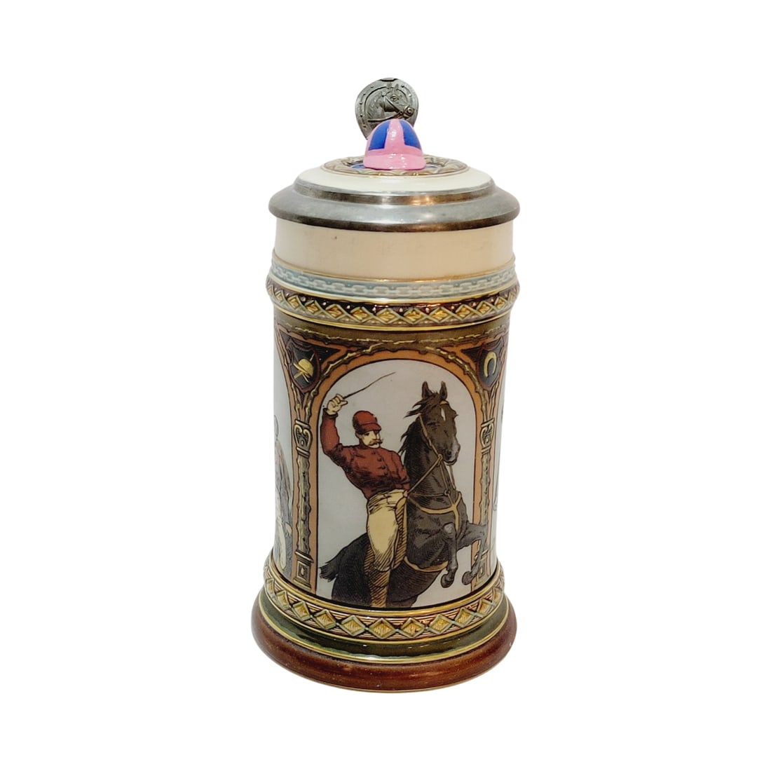 Mettlach #1733, German Beer Stein, The Jockey (1 of 8)
