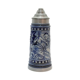 J.W. Remy #618, German Beer Stein, Courting Couple