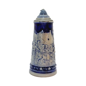Simon Peter Gerz #270B, German Beer Stein, Festive Outdoor Scene