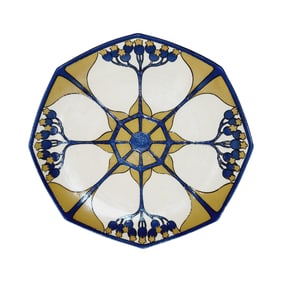 Mettlach #3096 I, German Plate, Art Nouveau Design
