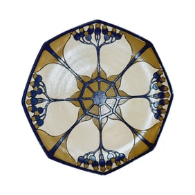 Mettlach #3096 I, German Plate, Art Nouveau Design