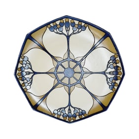 Mettlach #3096 I, German Plate, Art Nouveau Design