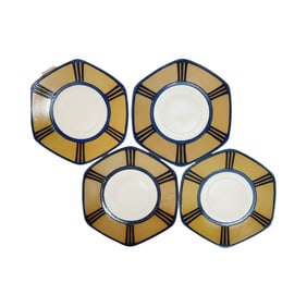 Mettlach #2962, German Saucers, Art Nouveau Coffee Cup Saucers