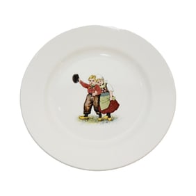 Mettlach #7400, German Plate, Dutch Couple Plate