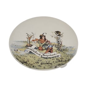 Mettlach #1044/1024, German Plate, Flute Player Plate