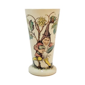 Mettlach #2842/1172, German Beaker, Gnome with Wine Bottle & Roemer