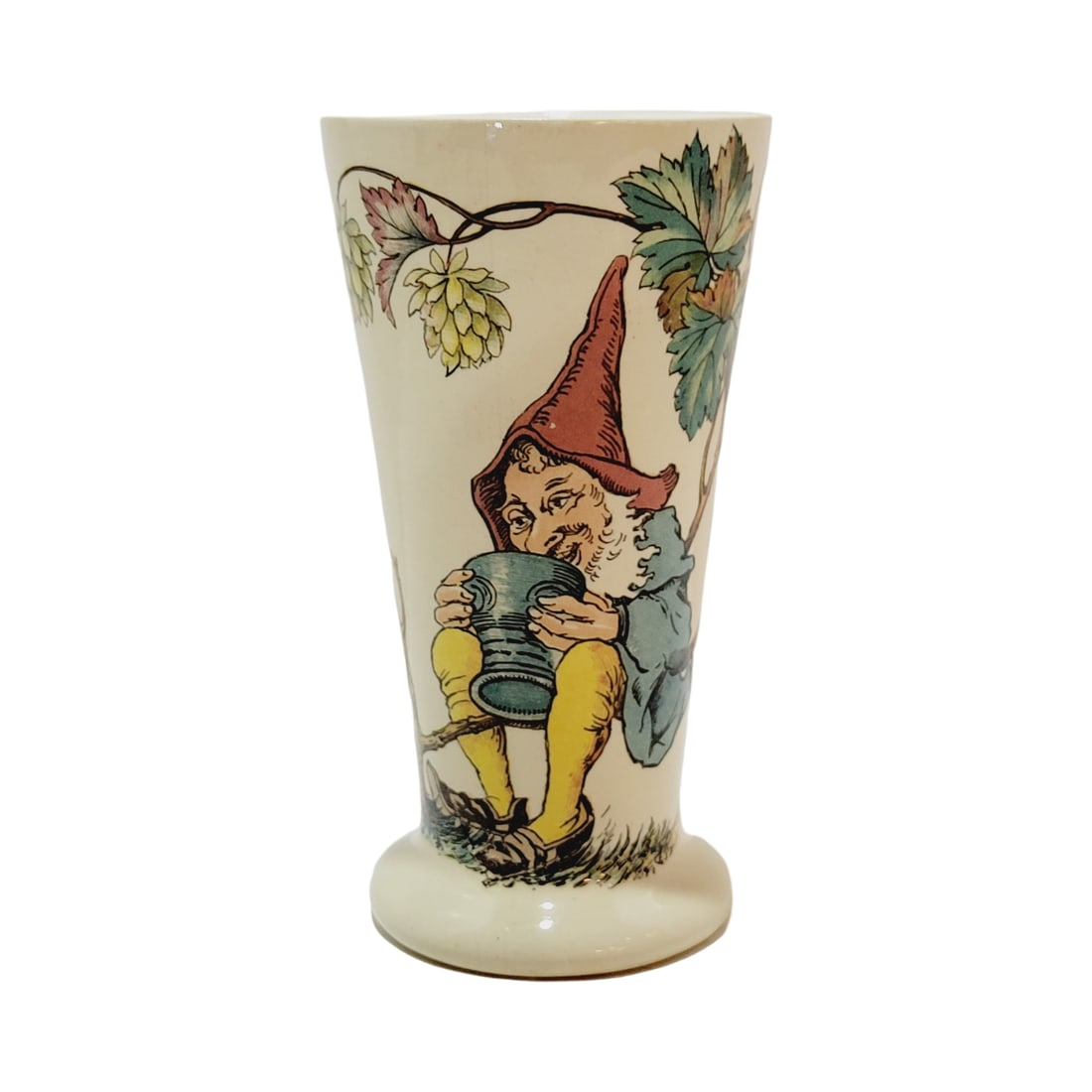 Mettlach #2842/1174, German Beaker, Gnome Sipping from Roemer Glass (1 of 7)