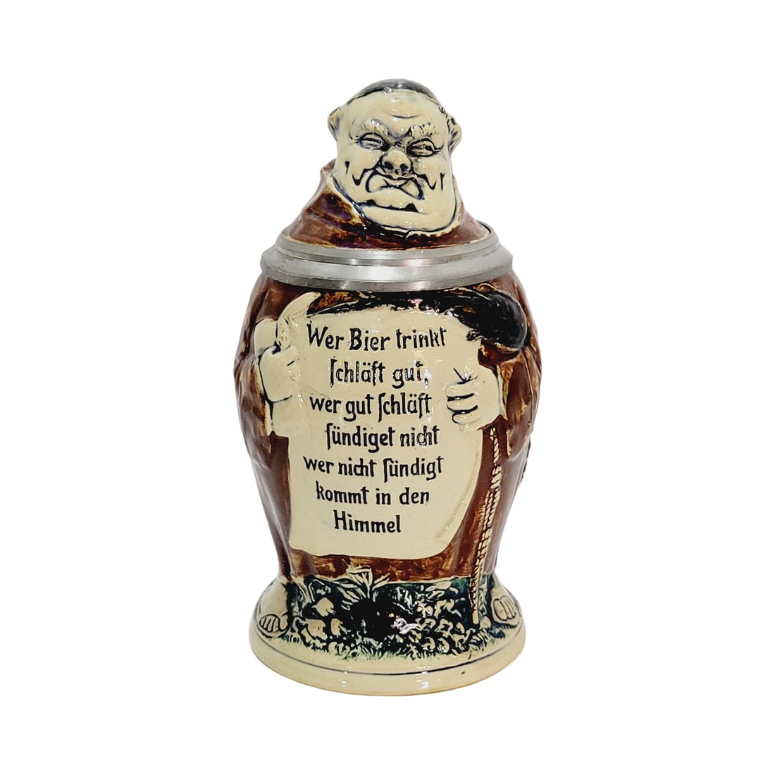 Dumler & Breiden #572, German Character Stein, Monk with Radish and Beer Stein (1 of 10)