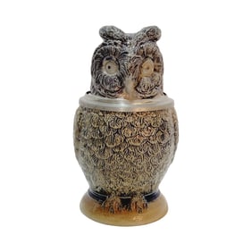 Hauber & Reuther #64, German Character Stein, Owl Stein