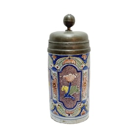 Faience Stein, German Beer Stein, Thuringen Faience Stein