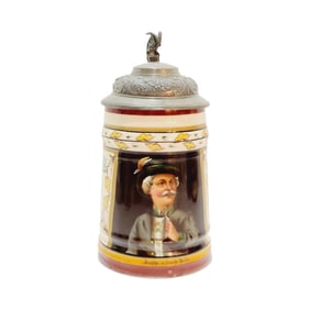 Porcelain Stein, German Beer Stein, Portrait Stein