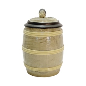 Mettlach #675 II, German Beer Stein, Barrel Stein
