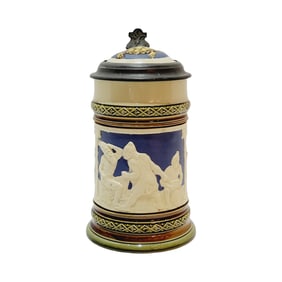 Mettlach #2244, German Beer Stein, In the Black Whale at Ascalon
