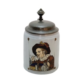 Mettlach #1641 II, German Beer Stein, Dutch Figure